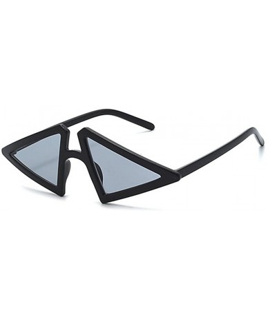 Oversized Fashion Vintage Triangle Shape Punk Style Sunglasses for Women Men UV400 - Black - CO18E8TEIWL $20.22