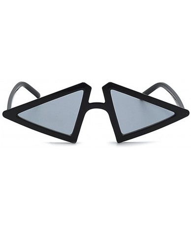 Oversized Fashion Vintage Triangle Shape Punk Style Sunglasses for Women Men UV400 - Black - CO18E8TEIWL $20.22