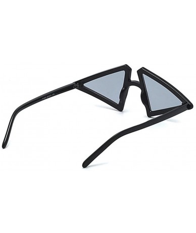 Oversized Fashion Vintage Triangle Shape Punk Style Sunglasses for Women Men UV400 - Black - CO18E8TEIWL $20.22