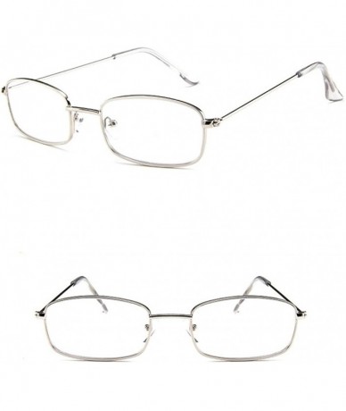 Wrap Glasses- Vintage Women Man Square Shades Small Rectangular Frame Sunglasses - 6192f - CI18RT860AC $18.37