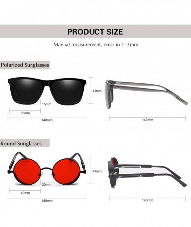 Shield Retro Gothic Steampunk Sunglasses for Women Men Round Lens Metal Frame - CV18YLRWWTT $29.08