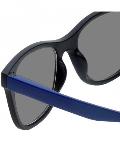 Rectangular Chelsea Polarized Magnetic Sunglasses - Black Blue - C718HYYAEO3 $52.61