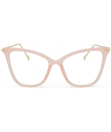 Cat Eye Cat Eyes Sunglasses For Women Full Frame sunglasses Round Mirrored Lens Men Retro Sunglasses - Pink - CF18U0G48HL $18.20