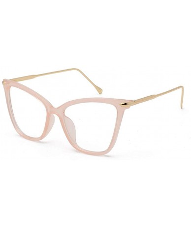 Cat Eye Cat Eyes Sunglasses For Women Full Frame sunglasses Round Mirrored Lens Men Retro Sunglasses - Pink - CF18U0G48HL $18.20