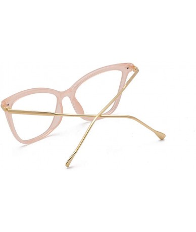 Cat Eye Cat Eyes Sunglasses For Women Full Frame sunglasses Round Mirrored Lens Men Retro Sunglasses - Pink - CF18U0G48HL $18.20