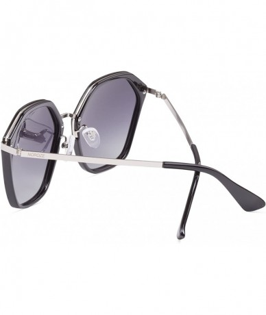 Square Women Sunglasses Polarized Retro Summer Shades - Black 01-16 - CE18EDIDRX2 $43.70