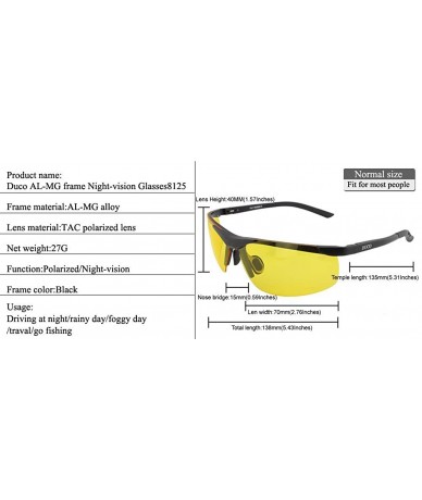 Rimless Anti Glare Night-vision Headlight Polarized Al-Mg Metal Frame Glasses for Night Driving 8125 - C511CYZ2XLF $42.54