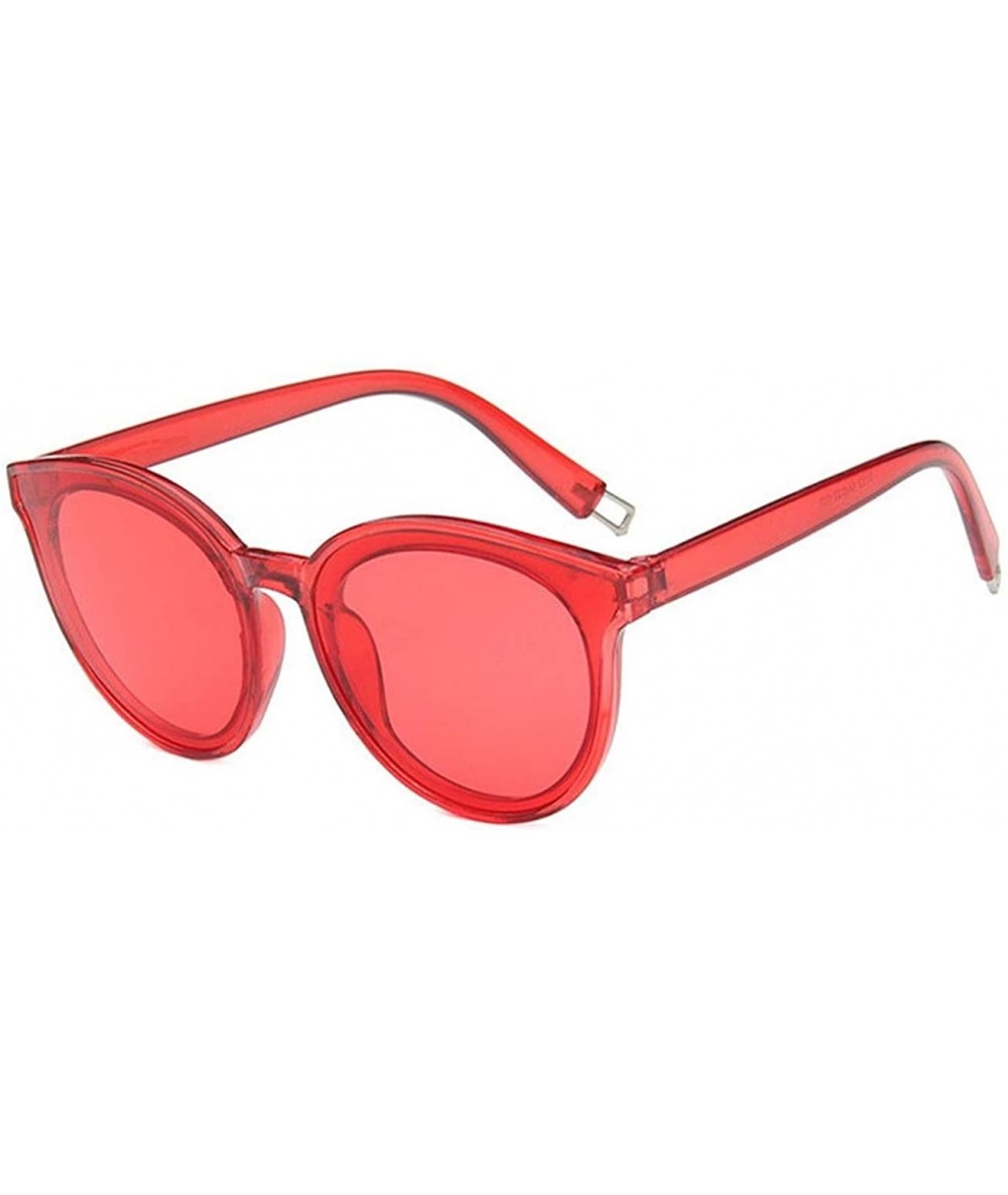 Oversized Women Sunglasses Oversized Sun Glasses Cat eye Vintage Female Eyewear Goggles - Red - CW190OONK58 $67.11