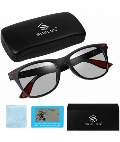 Rimless Photochromic Polarized Sunglasses Men Women for Day and Night Driving Glasses - A569-matte Black - CZ18YWCRLHR $32.83