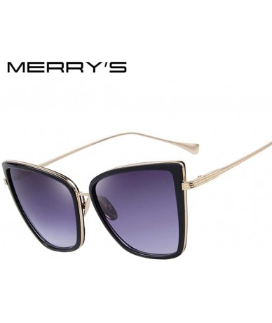 Cat Eye Fashion Women Sunglasses Cat Mirror Glasses Metal Cat Eye C06 Brown - C06 Brown - CP196R0R7UD $20.71