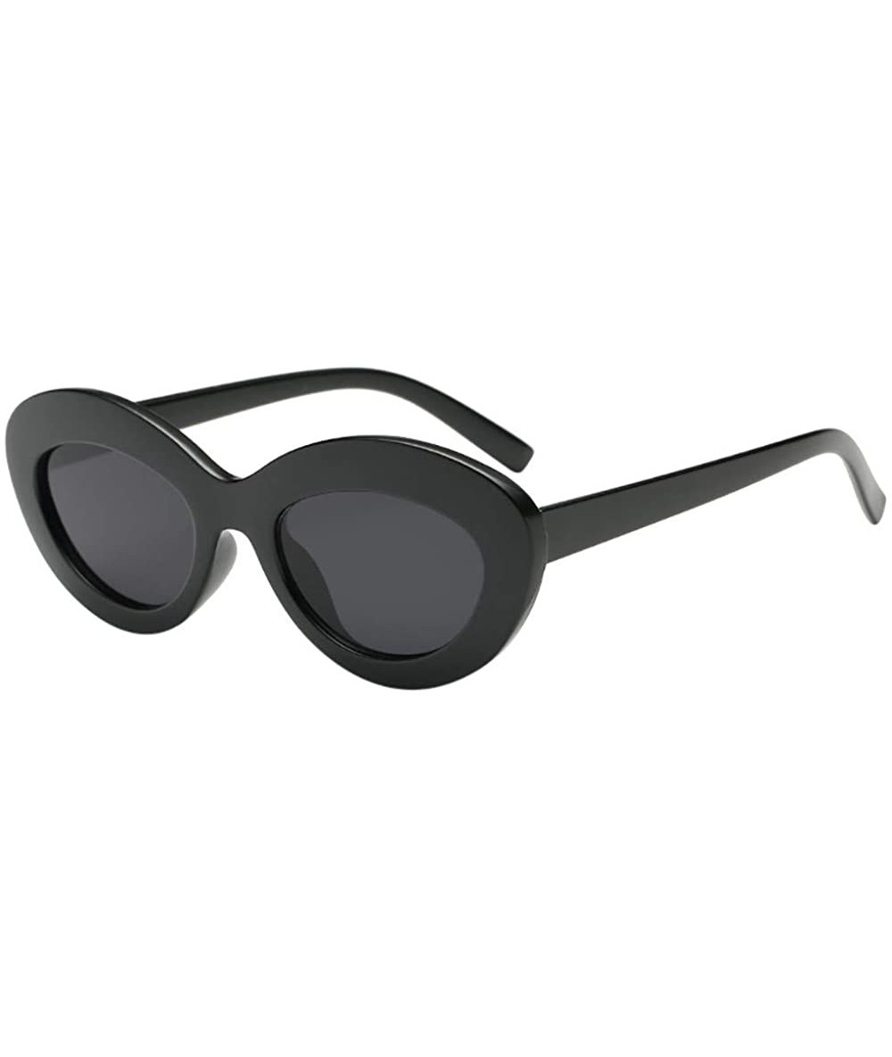 Oval Sunglasses Reflective All Match Outdoor Eyewear - D - CB18YM8LNY0 $15.75