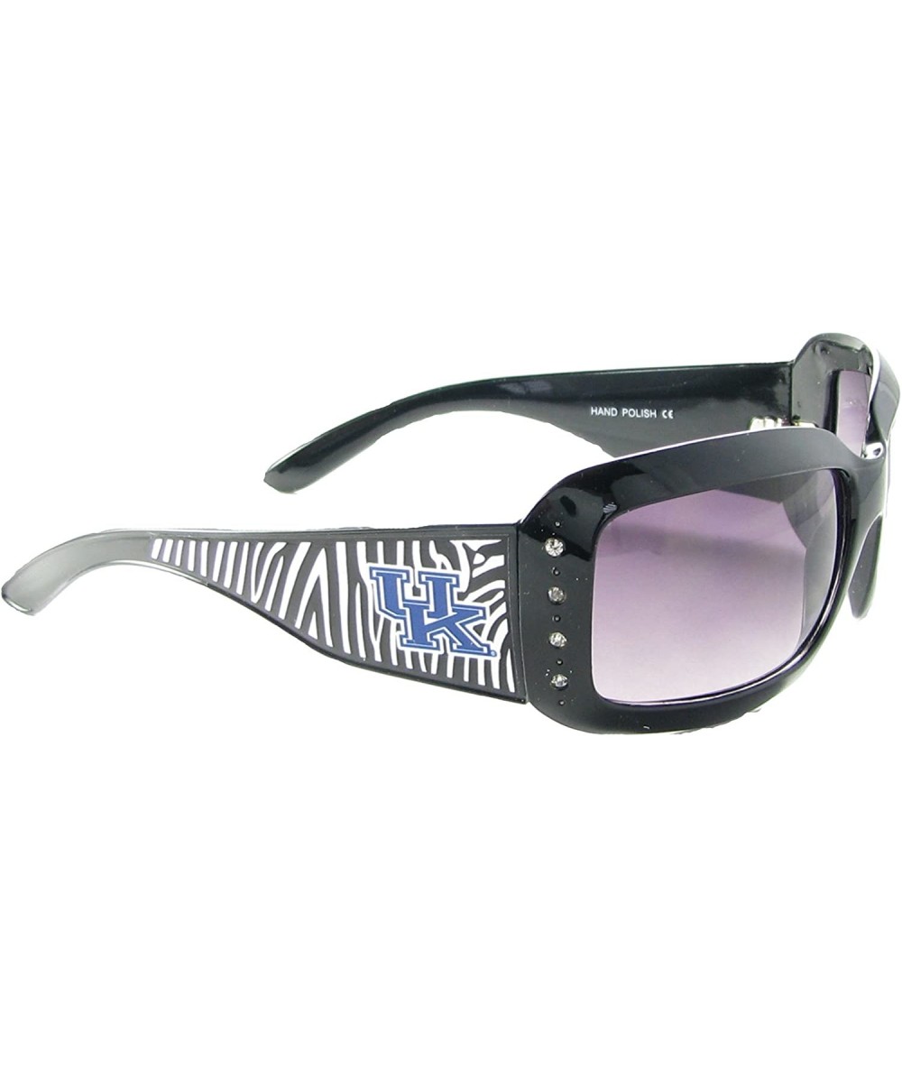 Sport Kentucky Wildcats UK Black Zebra Print Crystals Womens Sunglasses S4ZB - CT11BZJHLQ3 $28.14