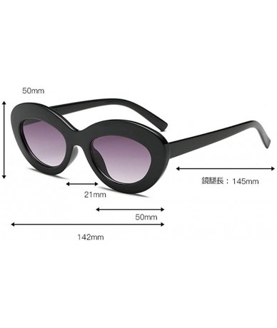 Oval Sunglasses Reflective All Match Outdoor Eyewear - D - CB18YM8LNY0 $15.75