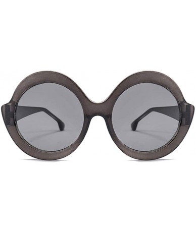 Round Oversized Retro Round Sunglasses Candy color Hinge Women Sun Glasses - Light Gray - CL18NE3UNDM $17.90