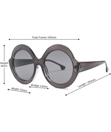 Round Oversized Retro Round Sunglasses Candy color Hinge Women Sun Glasses - Light Gray - CL18NE3UNDM $17.90