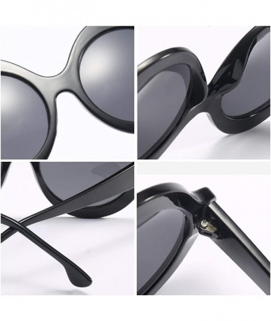 Round Oversized Retro Round Sunglasses Candy color Hinge Women Sun Glasses - Light Gray - CL18NE3UNDM $17.90