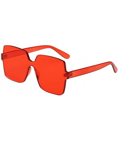 Oversized Sunglasses Rimless Vintage Oversized Glasses - H - CX18QTECGUY $16.17