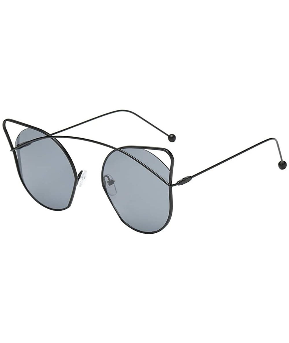 Rimless Women Unisex Fashion Cat Eyes Sunglasses New Shades Acetate Frame UV Glasses Sunglasses - A - CP18SW9Q7LW $17.78