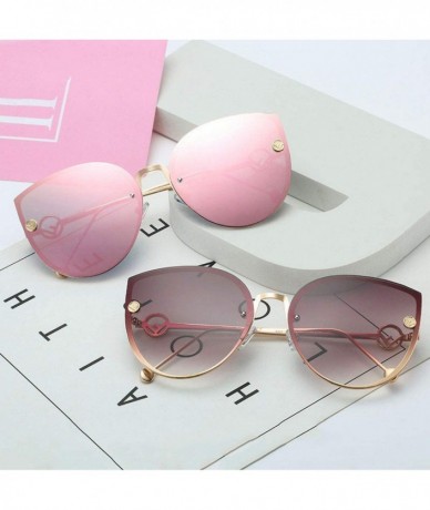 Oversized Square Metal Cat Sunglasses Female Male Multicolor Sun Glasses Outdoor Travel Driving Eyewear - 1 - CZ18WD7U90U $44.59