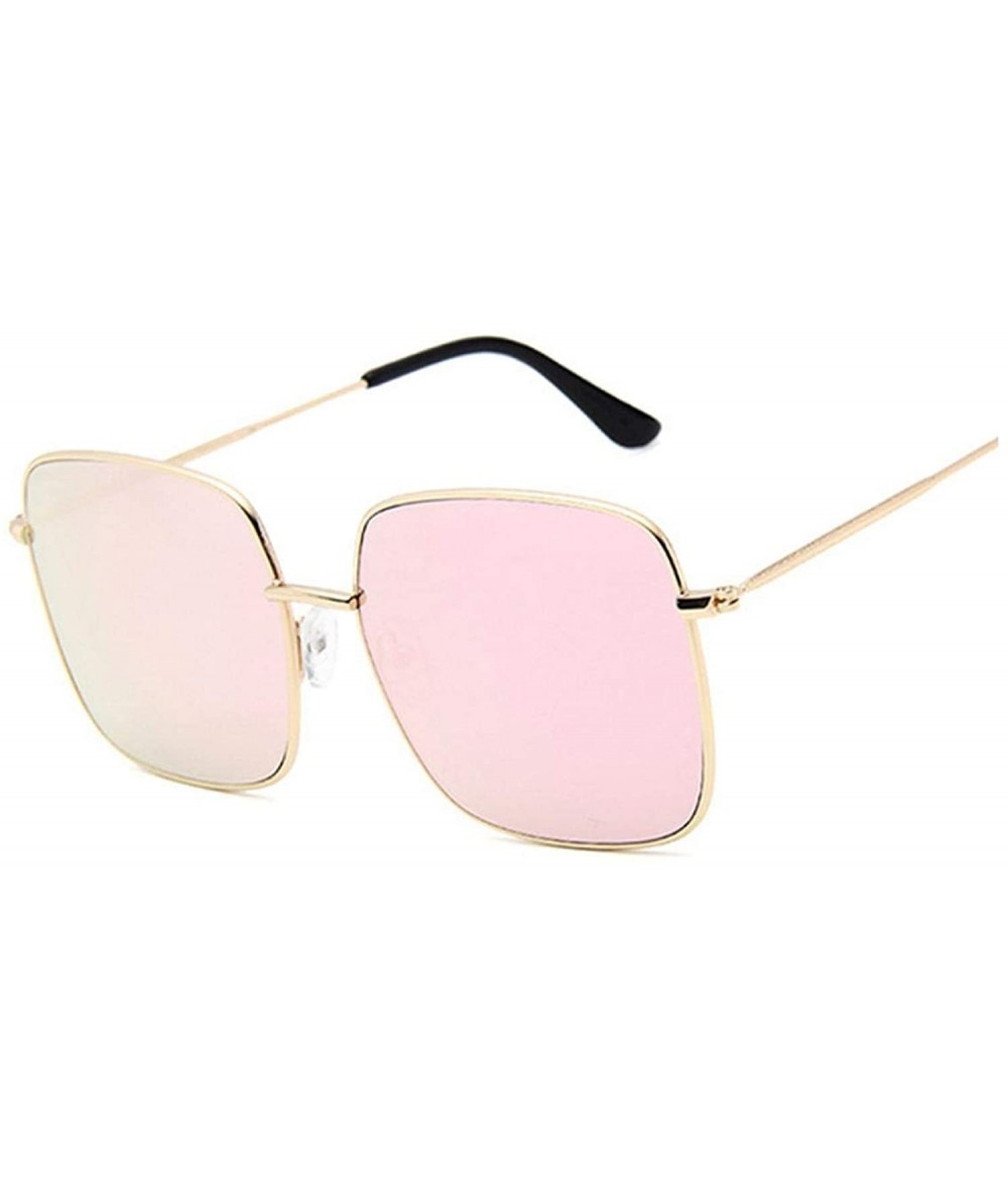 Oversized Oversized Shades Women Sunglasses Fashion Square Big Frame Female Vintage Retro Glasses Unisex Feminino-GoldPink - ...