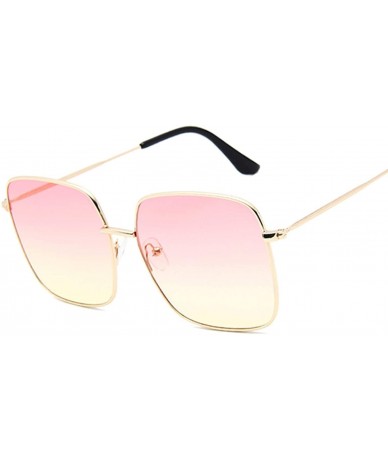 Oversized Oversized Shades Women Sunglasses Fashion Square Big Frame Female Vintage Retro Glasses Unisex Feminino-GoldPink - ...