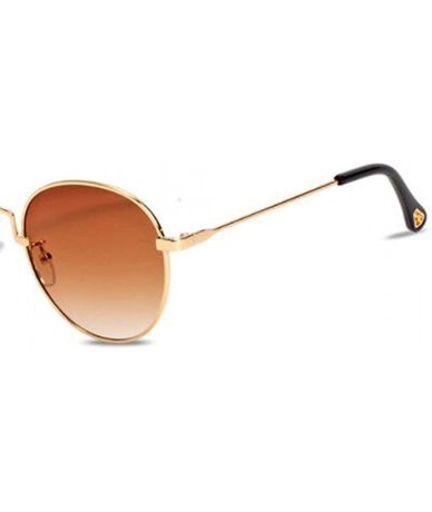 Aviator 2019 new sunglasses - ladies sunglasses small frame round sunglasses - D - CM18S9RWMDG $68.11