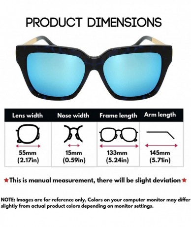 Oval Retro Inspired Handmade Acetate Square Sunglasses with Quality UV CR39 Lens Gift Pakcage Included - CD18RII3XZG $79.63