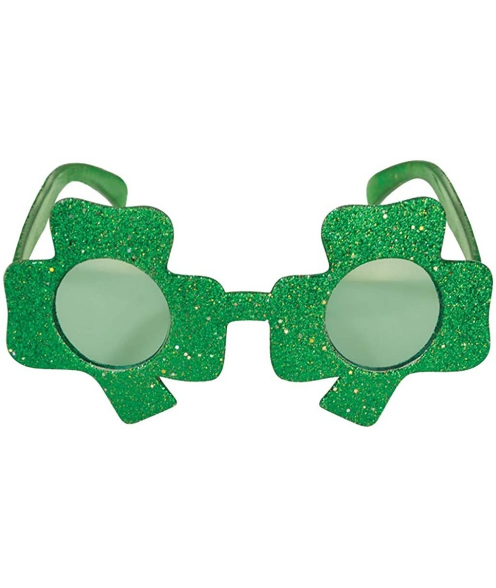 Sport Funny Glasses Shamrock Green Hat Glasses For St. Patrick's Day Green Irish Adult Festival - B - C518O9UIR65 $17.75