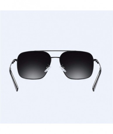 Aviator Men's Metal Polarizing Sunglasses Classic European and American Square Driving Sunglasses - A - CH18QQ2C6DE $58.74