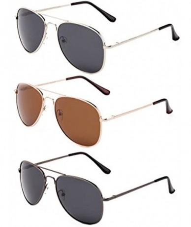 Aviator Polarized Sunglasses Classic Aviator Flash Full Mirror Lens Spring Hinge UV Protection - CB1855AX2D6 $39.32