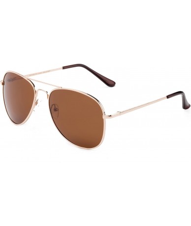 Aviator Polarized Sunglasses Classic Aviator Flash Full Mirror Lens Spring Hinge UV Protection - CB1855AX2D6 $39.32