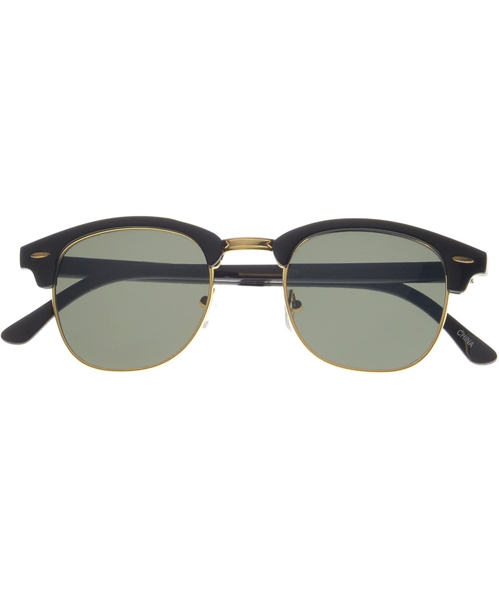 Wayfarer Soho Retro Square Fashion Sunglasses - Black-gold-smoke - C212DXM9XMJ $17.97