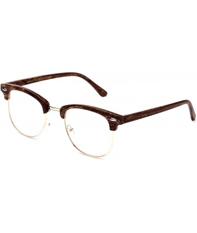 Square Babo" Slim Oval Style Celebrity Fashionista Pattern Temple Reading Glasses Vintage - Wooden Brown - CT182S7RGGD $18.86