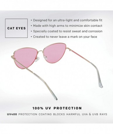 Cat Eye Designer Cateye Womens Sunglasses - CV18ICCCA8I $16.82