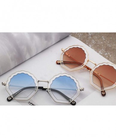 Square Fashion Polygon Sunglasses High end Sunscreen - CB18R4LZKT5 $23.39