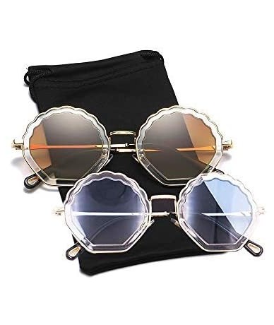 Square Fashion Polygon Sunglasses High end Sunscreen - CB18R4LZKT5 $23.39