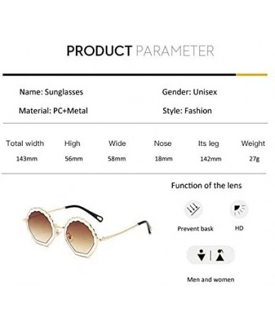 Square Fashion Polygon Sunglasses High end Sunscreen - CB18R4LZKT5 $23.39