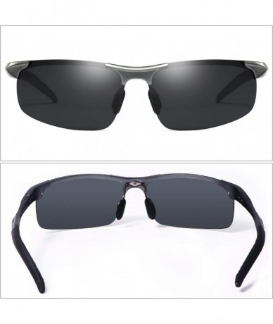 Sport Mens Sports Driving Polarized Sunglasses UV Protection Sunglasses for Men 8177s - Gray - CK1944QQR32 $41.65