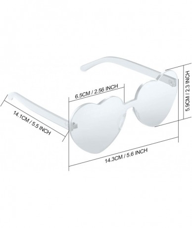 Aviator Heart Shape Sunglasses Party Sunglasses - Clear - C318UN3OW7M $18.32