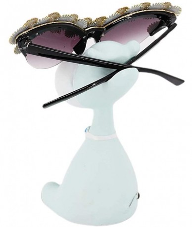 Shield Stylish Metal Bee Decoration Sunglasses UV Protection Frame - Black Frame/Daisy - CD1939UC5EK $29.63