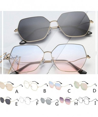 Rimless Rimless Multilateral Sunglasses Lightweight Composite-UV400 Lens Glasses - I - CB1903ZLTDY $24.99