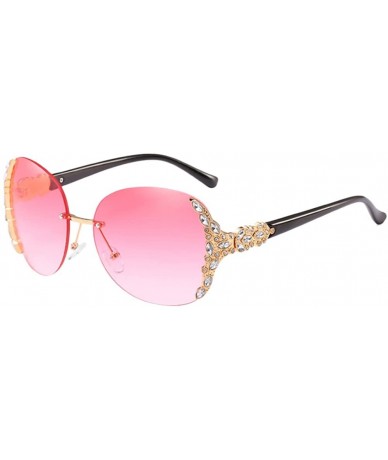 Rimless Classic Vintage Rimless PC Ladies Womens Sunglasses for Fashion Eyewear - Pink - C918DM52XWN $26.84