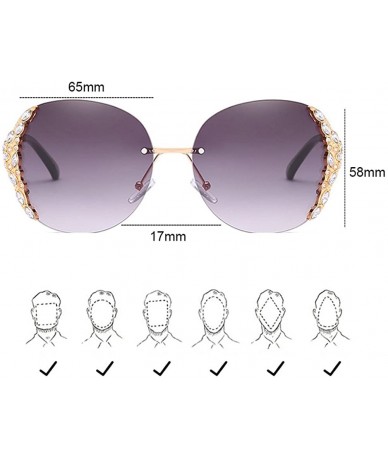 Rimless Classic Vintage Rimless PC Ladies Womens Sunglasses for Fashion Eyewear - Pink - C918DM52XWN $26.84