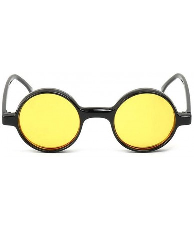 Round glasses Fashion Shades Sunglasses - Yellow - C9192QZHLSH $21.63