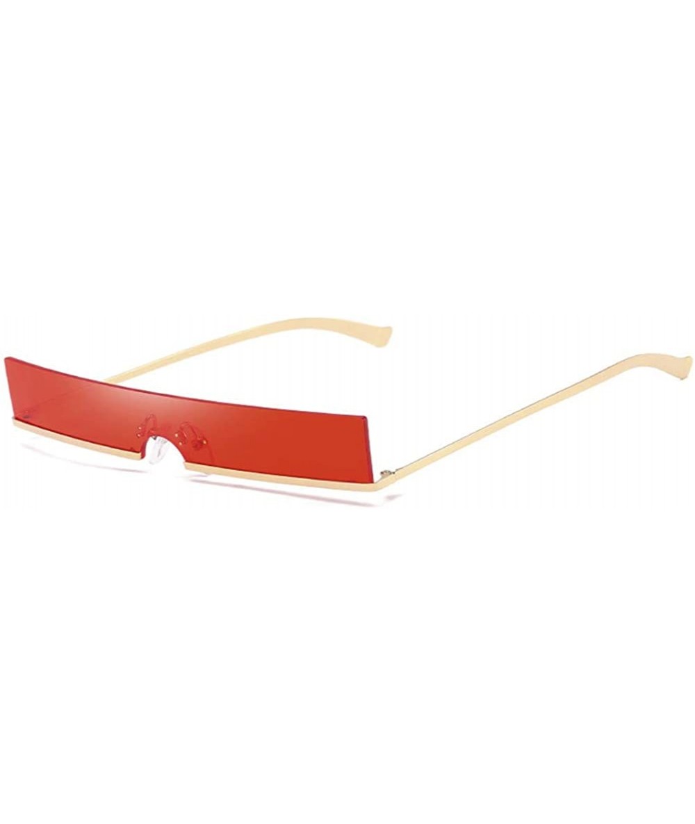 Square Fashion oversized square sunglasses Unique - Gold-red - CC18Y0MXUWG $19.40