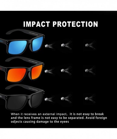 Sport Polarized Square Sunglasses For Men and Women Matte Finish Sun Glasses UV Protection Glasses - CQ192TUWKM2 $39.03