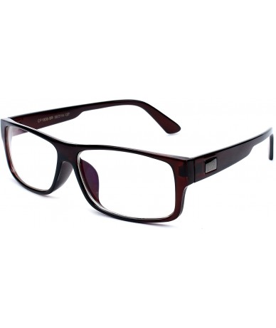 Sport "Kayden" Retro Unisex Plastic Fashion Clear Lens Glasses - 2 Pack Brown & Black - CH118WVEGVF $25.64