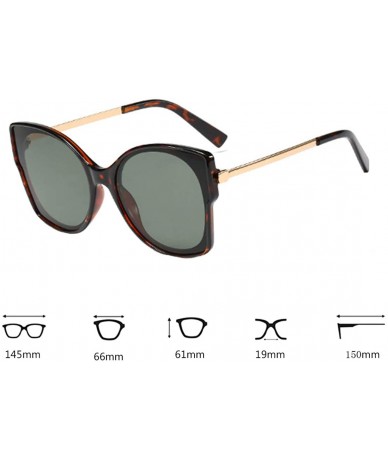 Cat Eye Women's Vintage Cat Eye Resin Full-Frame Ocean Piece Lens Sunglasses - Leopard - CG18WD98N90 $44.52