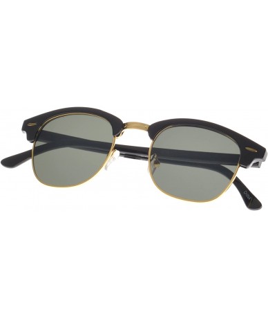 Wayfarer Soho Retro Square Fashion Sunglasses - Black-gold-smoke - C212DXM9XMJ $17.97