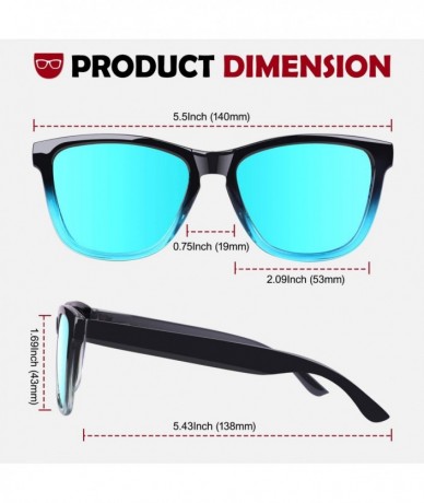 Sport Polarized Sunglasses for Men Driving Sun glasses Shades 80's Retro Style Brand Design Square - CM18T72R5QI $21.28